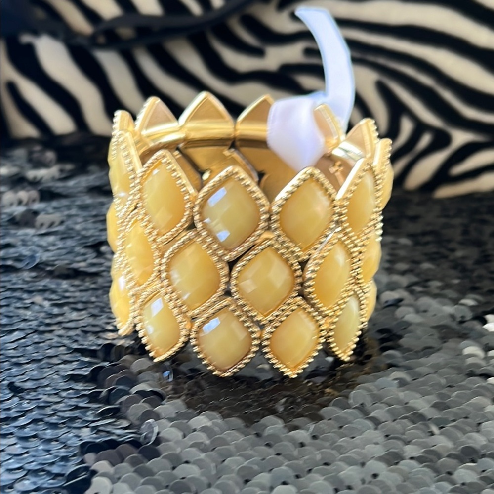 Elegant Gold and Yellow Women's Bracelet